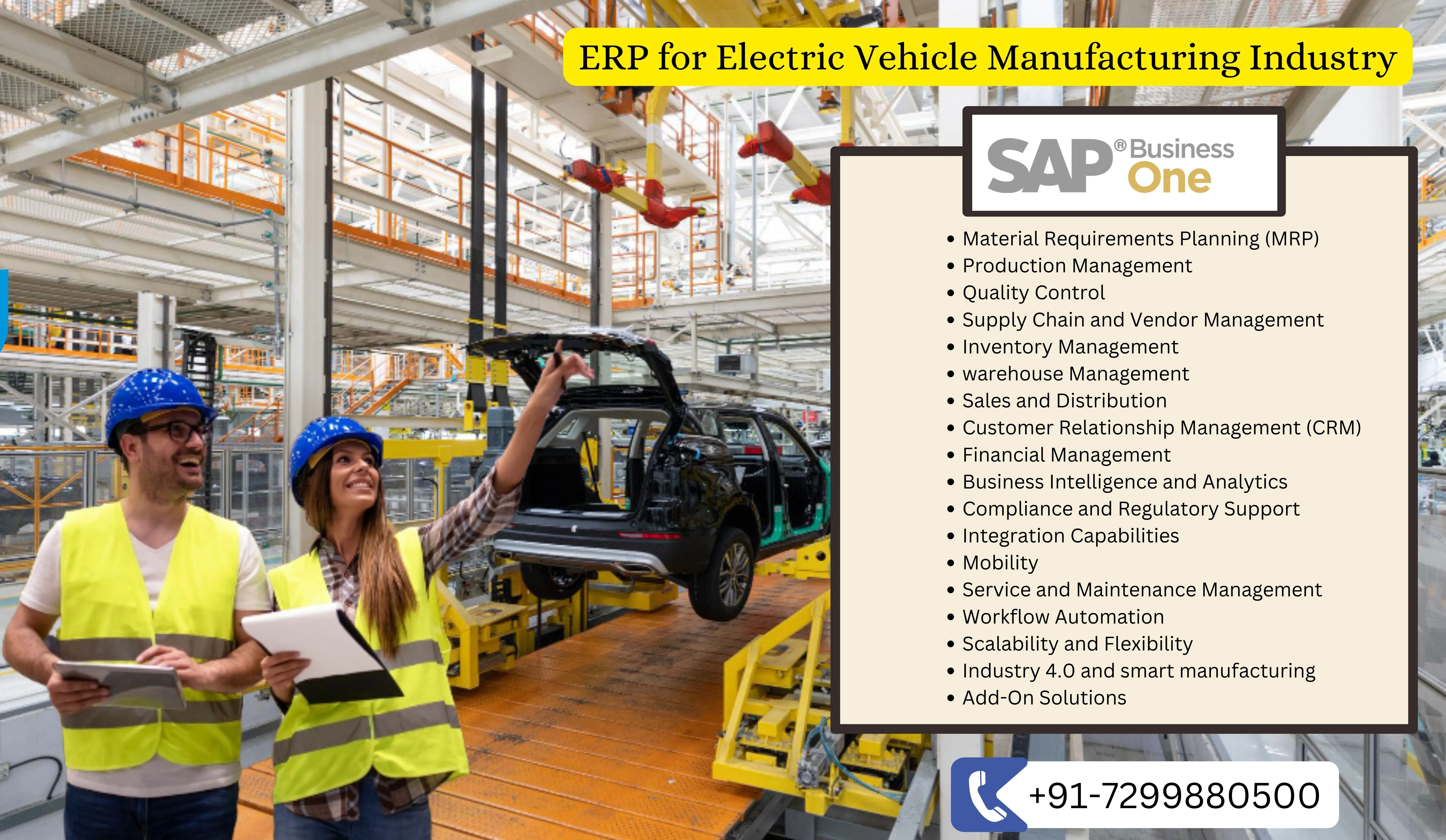 SAP B1 ERP for Electric Vehicle Manufacturing Industry